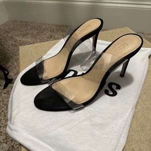 Schutz clear strap heels